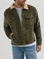 Wrangler Corduroy Trucker Jacket Green