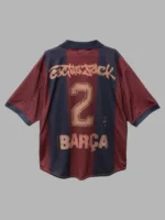 travis scott x nike x fc barcelona retro 2000/01 home skeleton jersey