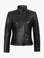 Acerra Women's Black Leather Biker Jacket