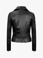 Womens Aldo Asymmetrical Black Leather Jacket