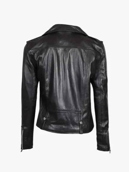 Amber Women Asymmetrical Leather Biker Jacket