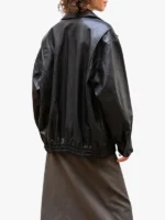 Amrika Leather Tessa Black loose-fit Leather Jacket