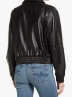 Black Oversized Amrika Uma Leather Jacket