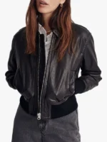 Women's Amrika valiant Black Bomber Jacket