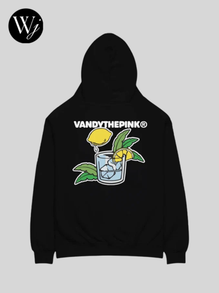 Ateez X Vandi The Pink lemon Drop Black Hoodie