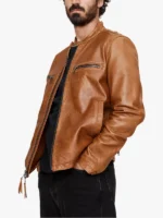 Banana Republic Leather Biker Jacket Brown