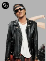 Bruno Mars Apt Song Leather Black Jacket