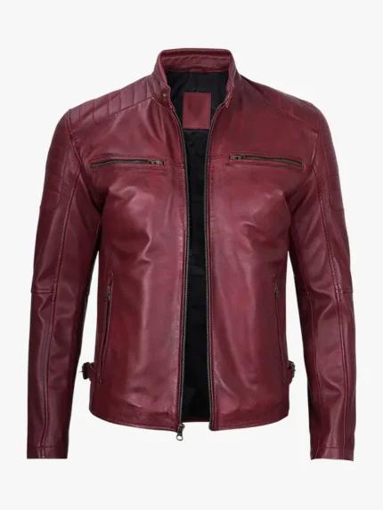 Cafe Racer Leather Jacket for Men