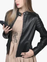Carris Cafe Racer Black Leather Jacket