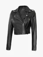 Colleen Women's Biker Cropped Leather Jacket