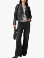 Women's Dalby Slim Fit Leather Biker Jacket