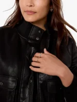 Evereve aviator Black bomber jacket