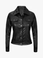 Fernando Women's Black Trucker Jacket