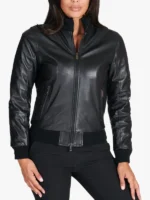 G155-Black Nappa Lamb Leather Jacket