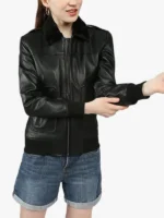 Gemma Bomber Leather Jacket