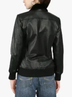 Gemma Bomber Leather Jacket with Fur