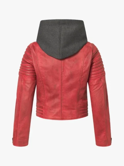 Inferno Whirl Men’s Distressed Red Leather Jacket