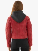 Inferno Whirl Men’s Distressed Biker Red Jacket