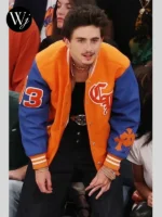 Knicks vs. Pacers game Timothee Chalamet Varsity Jacket