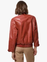 Leather Cargo Pocket Leather Bomber Jacket