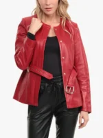 Leather jacket Red Woman Lakes Guignard