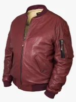 MA1 Leather Jacket burgundy Art. 317