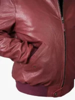 MA1 Bomber Leather Jacket burgundy Art. 317