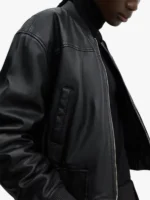 Mango Outlet women Leather Bomber Jacket