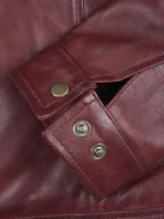 Burgundy Harrington Leather Jacket
