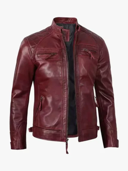 Real Leather with Quilted Shoulder Detail
