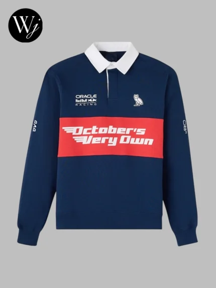 OVO x Red Bull Racing Fleece Rugby Blue Sweatshirt