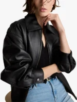 Quince 100% Leather Bomber Jacket