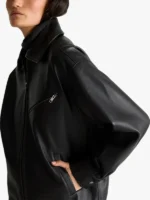 Women Quince 100% Leather Oversized Bomber Jacket