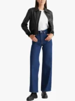 Quince 100% Bomber Washed Leather Jacket