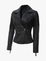 Ramsey Women's Asymmetrical Biker Leather Jacket