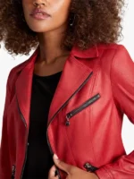 Red Rider Motorcycle Red Leather Jacket