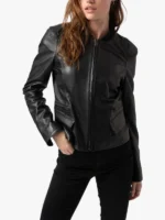 Saint and Sofia Blane Black Leather Jacket