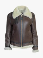 Schott NYC Women's Sheepskin B-3 Bomber Jacket
