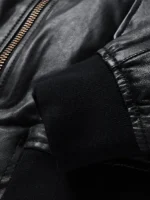 Stetson Black Leather Shearling Jacket