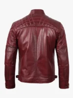 Tall Men's Real Leather Biker Jacket