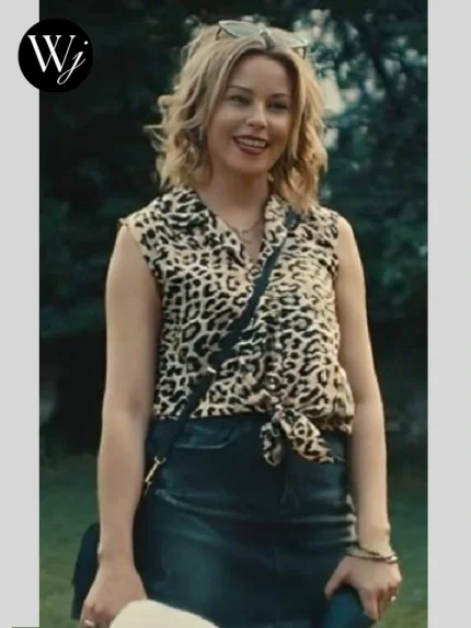 The Better Sister Elizabeth Banks Leopard Sleeveless Top