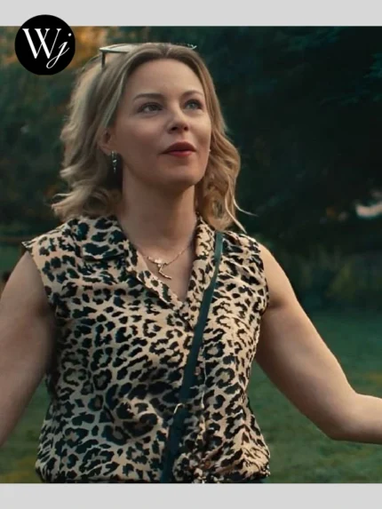 The Better Sister Elizabeth Banks Leopard Sleeveless Top Multi-Color