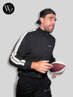 Travis Kelce 2025 Big Slick Weekend Black Zipper Jacket