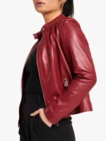 Red Leather Racer Jacket