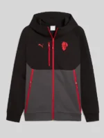 AC Milan PumaTECH Fleece Full Zip Hoodie Black