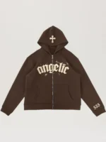 Angelic Zip Hoodie Brown