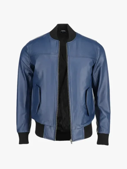 Bert Men’s Classic Fit Blue Bomber Jacket