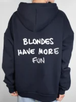 Blonde hoodie Black