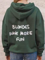 Blonde hoodie Green