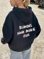 Blondes Have More Fun Black Hoodie